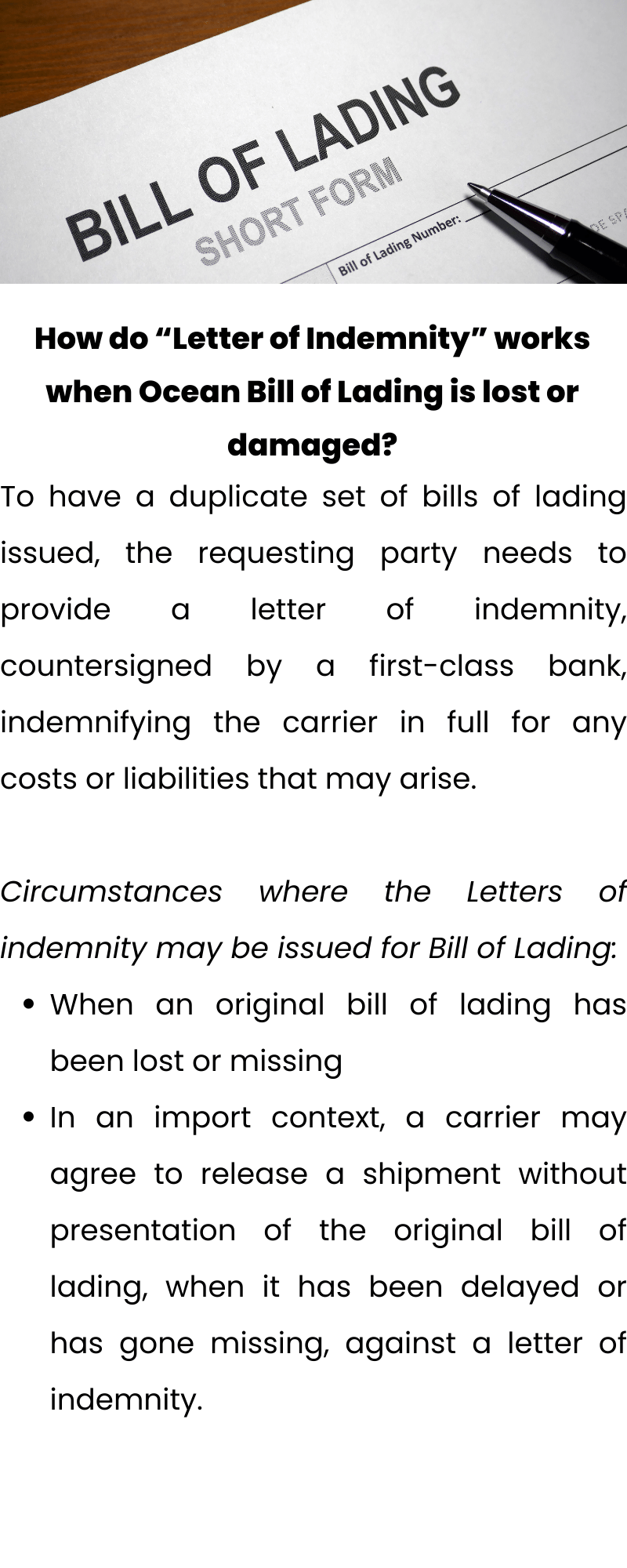 Letter-of-Indemnity