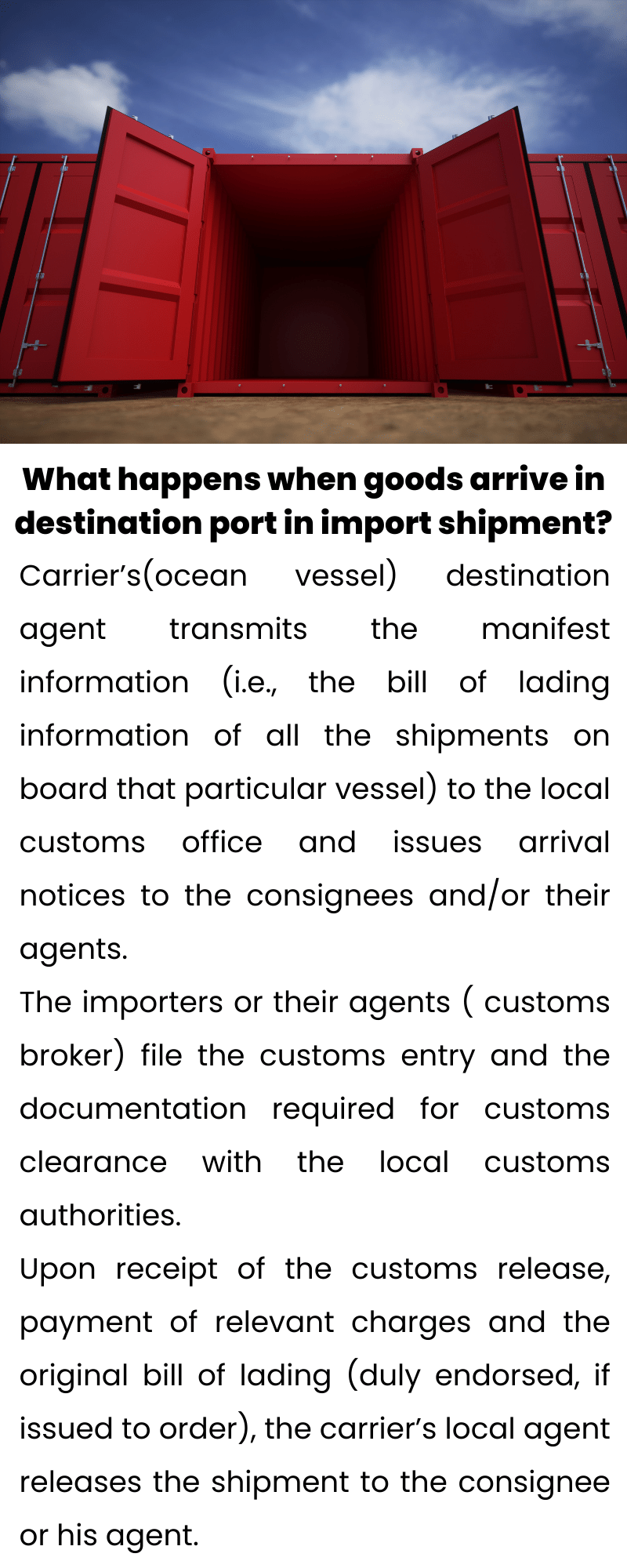 When-goods-arrive-destination port-import-shipment